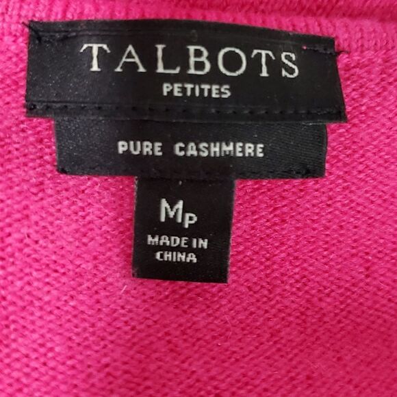 Talbots Hot Pink Cashmere Crewneck Sweater - Picture 5 of 6
